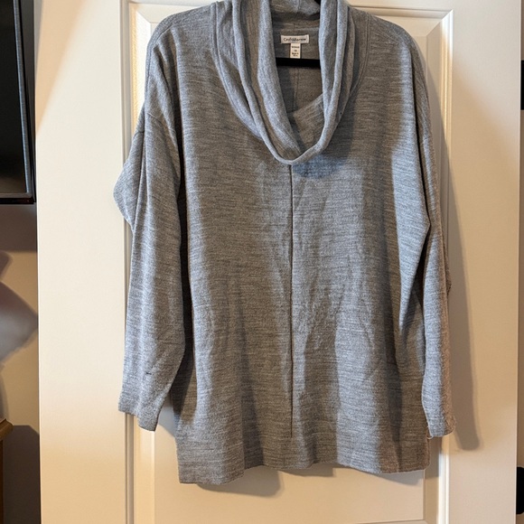 Croft & Barrow Gray and Black Cowl Neck Sweaters - Picture 2 of 5
